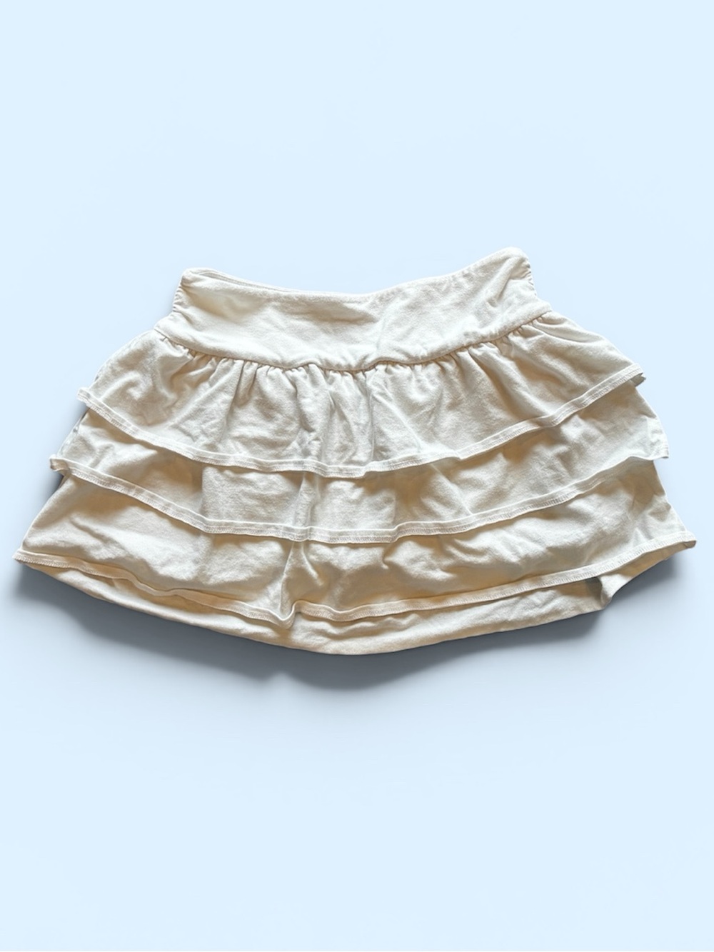 Hollister White Ruffle Mini Skirt Size Small